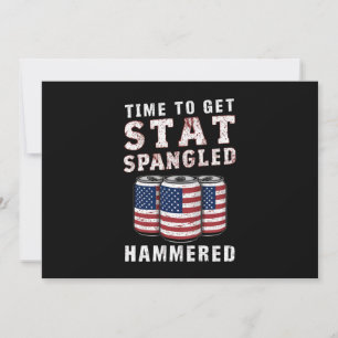 Tijd om met Sterren Bezaaid Gehamerd Bier USA Vlag Kaart