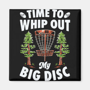 Tijd om mijn grote discgolfspeler frisbee tevoorsc magneet