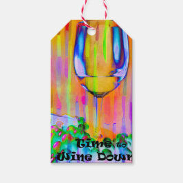 Tijd om neer te gaan cadeaulabel