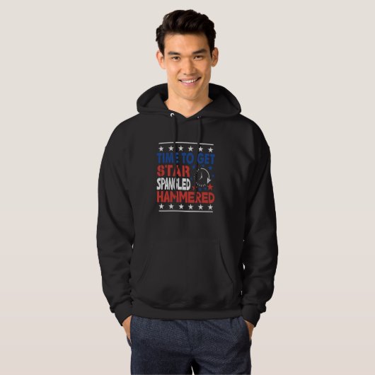 Tijd om op 4 juli sterren te laten draaien hoodie (Voorkant volledig)