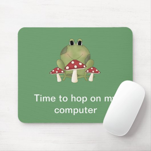 Tijd om op mijn computer te springen Mousepad Muismat (Met muis)