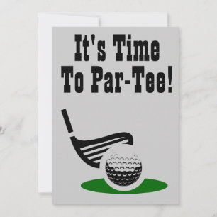 Tijd om par-T-shirt golf 80e verjaardag uit te nod Kaart