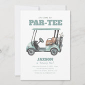 Tijd om Par-T-shirt golfverjaardagsfeestje uit te Kaart (Voorkant)