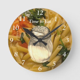 Tijd om Pasta Clock te eten Ronde Klok