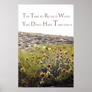 Tijd om "poster" te ontspannen poster