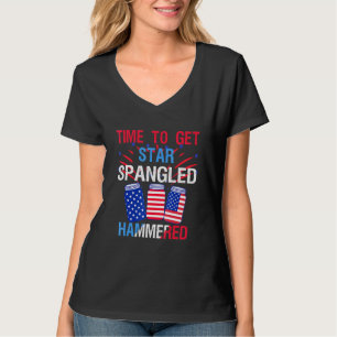 Tijd om Star Spangled Hammered te krijgen 4 juli A T-shirt