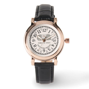 Tijd om te breien garen klok gezicht horloge