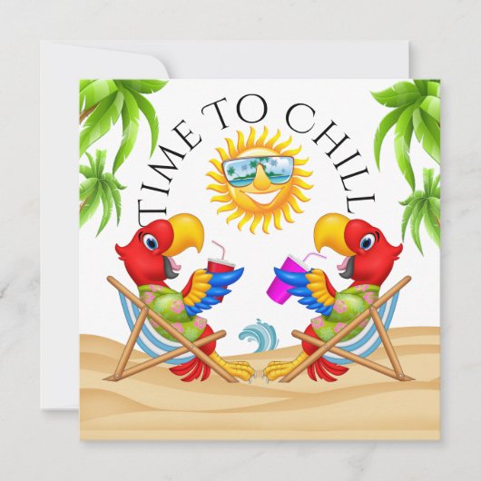 Tijd om te CHILLEN Uitnodiging (Voorkant)