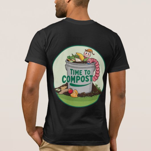 "Tijd om te composteren" T-shirt (Achterkant)