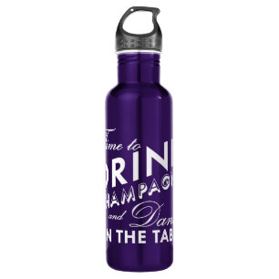 Tijd om te Drinken Champagne Paarse Waterfles Waterfles