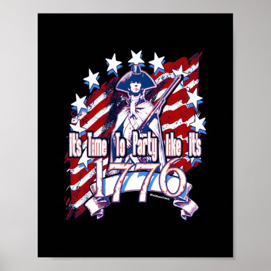 Tijd om te feesten alsof het 1776 is poster (Voorkant)