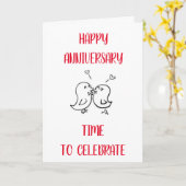 TIJD OM TE "KUSSEN" - HET IS ONS "JUBILEUM" KAART (Gele Bloem)