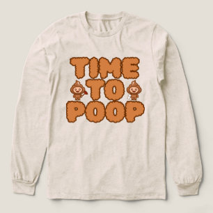 Tijd om te Poepen Grappig Tri-Blend Shirt