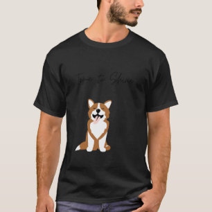Tijd om te schitteren Schattige rode en witte Corg T-shirt