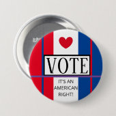 Tijd om te stemmen! ronde button 7,6 cm (Voorkant /achterkant)