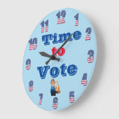 Tijd om te stemmen wandklok grote klok (Hoek)