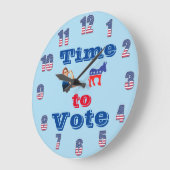 Tijd om te stemmen wandklok grote klok (Hoek)