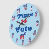 Tijd om te stemmen wandklok grote klok (Hoek)