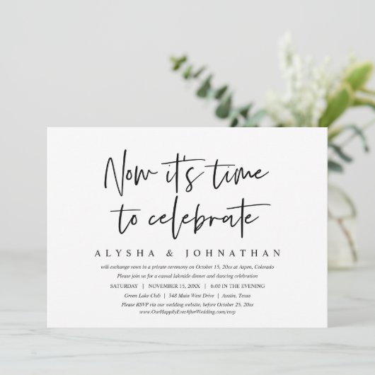 Tijd om te vieren, Informele trouwfeest Kaart (Staand voorkant)