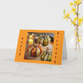 TIJD OM TE "VIEREN" / MOOIE HERFST SEIZOEN KAART (Gele Bloem)