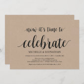 Tijd om te vieren, uitnodigingen voor een intieme (Voorkant / Achterkant)