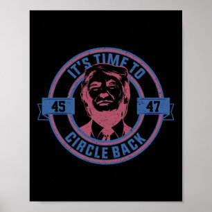Tijd om terug te keren 45 - 47 Trump 2024 verkiezi Poster