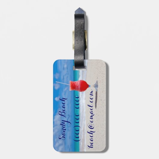 Tijd om Tropische Drink te verlichten Bagagelabel (Achterkant verticaal)