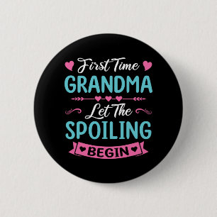 Tijd Oma Nieuwe Oma BA Ronde Button 5,7 Cm