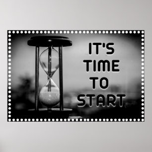 "Tijd" Positief Poster voor wandkunst