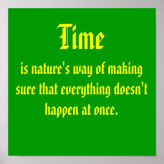 Tijd Poster (Voorkant)