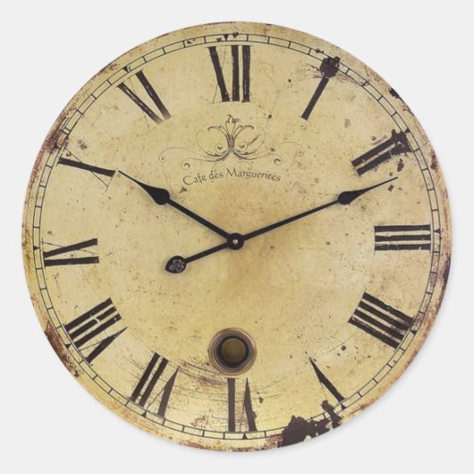 Tijd Ronde Sticker (Voorkant)