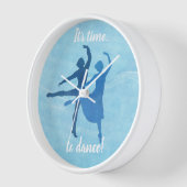 Tijd tot Dance Ballet Theme Blue Large Clock (Hoek)