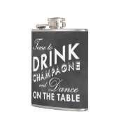 Tijd tot Drink van Champagne Chalkboard Flask Heupfles (Links)