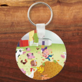 Tijd tot graaf - Farmyard Sleutelhanger (Voorkant)