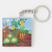 Tijd tot graaf-tuin sleutelhanger (Achterkant)