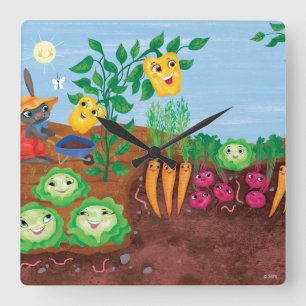 Tijd tot graaf-tuin vierkante klok