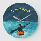 Tijd tot Kayak Clock Grote Klok (Voorkant)