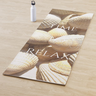 Tijd tot relaxen of Jouw tekst Sea Shells Foto Yogamat