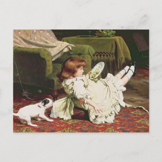 Tijd tot spel, 1886 briefkaart (Voorkant)