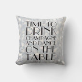 Tijd van 1920 om Champagne Silver te Drinken Kussen (Voorkant)
