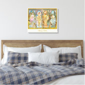 Tijd van de dag - Alphonse Mucha Canvas Afdruk (Insitu (Slaapkamer))
