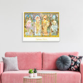 Tijd van de dag - Alphonse Mucha Canvas Afdruk (Insitu (Woonkamer))
