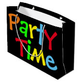 Tijd van feestdag large cadeauzakje (Achterkant Gekanteld)