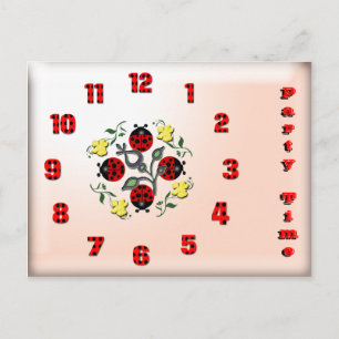 Tijd van feestdag uitnodiging briefkaart