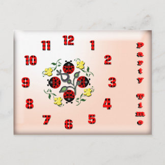 Tijd van feestdag uitnodiging briefkaart