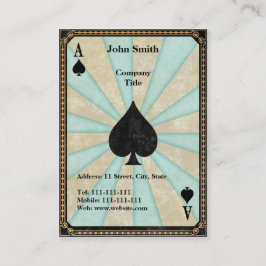 tijd van schoppen visitekaartje