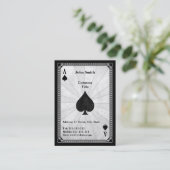  tijd van schoppen visitekaartje (Staand voorkant)