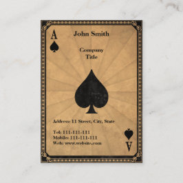 tijd van schoppen visitekaartje