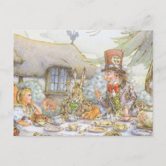 Tijd van theepartij briefkaart