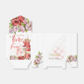 Tijd vier thee, thee bloemige verjaardag bedankdoosjes (Uitgevouwen)